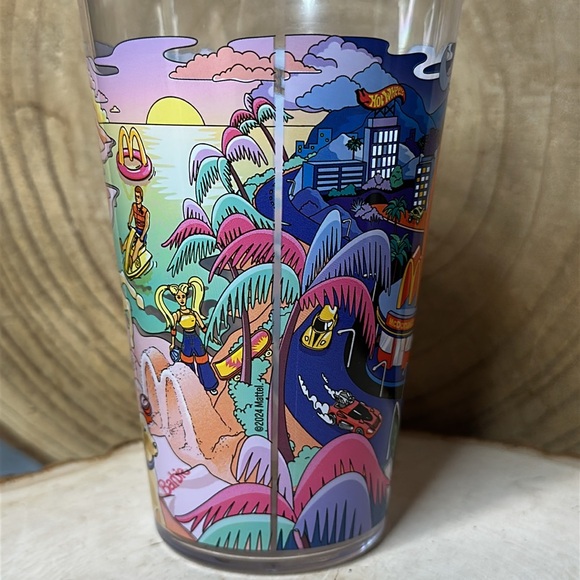 💜5 for $20! Mcdonald’s 2024 Barbie & Hot Wheels Cars Mattel Printed Design Cup - Picture 3 of 6